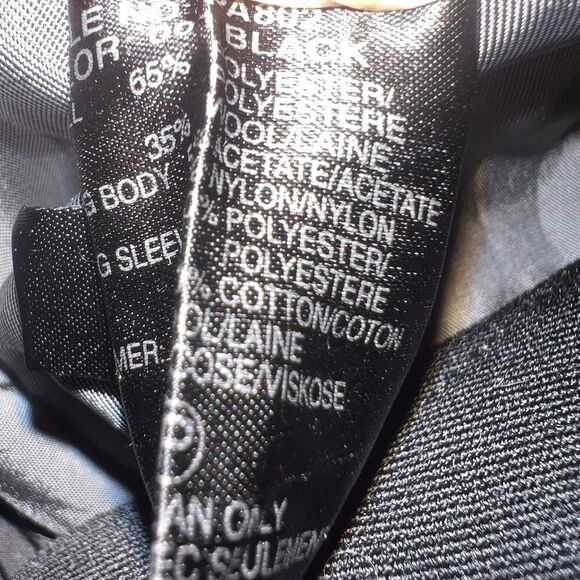 Sanyo Women’s Trench Coat 8 Petite Wool Blend Goth - Picture 5 of 5